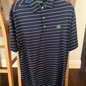 Masters Blue and White Striped Polo Shirt